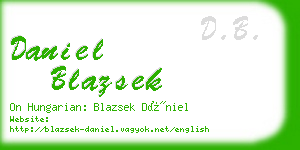 daniel blazsek business card